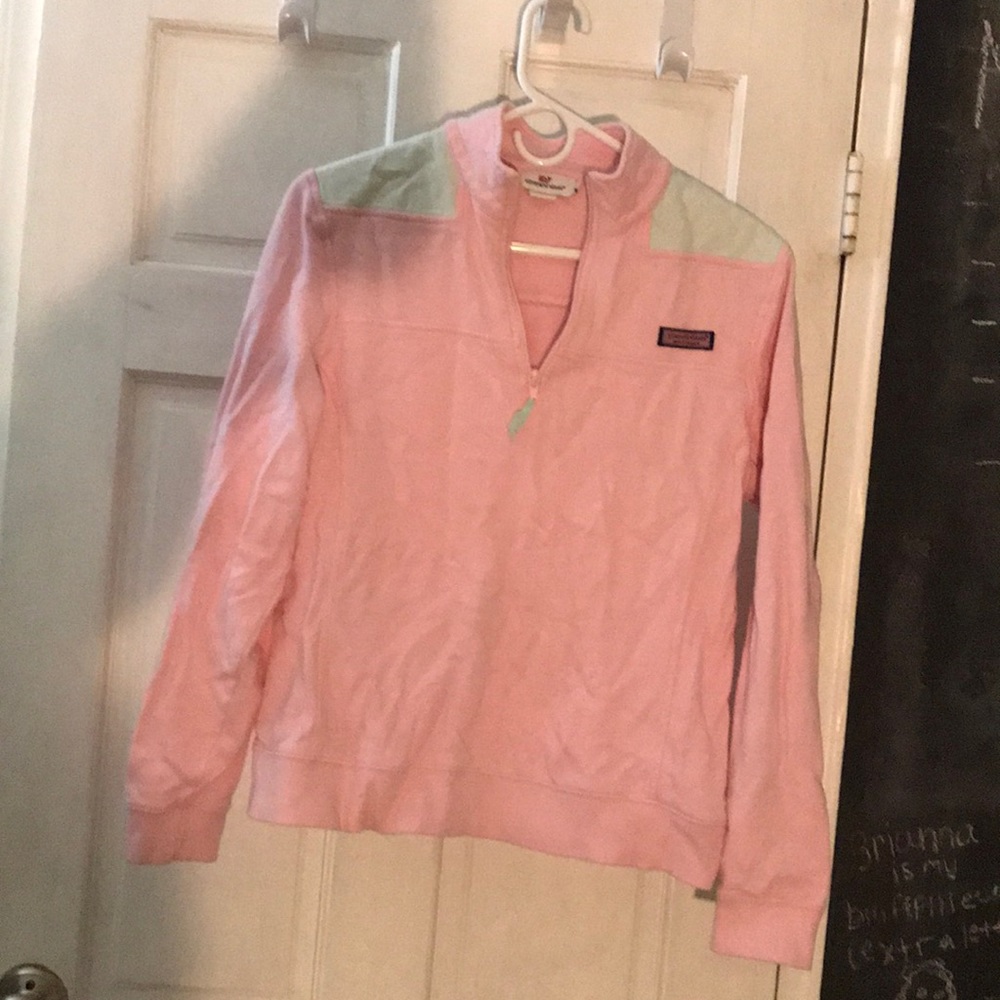 Vineyard Vines Shep Shirt pink with teal